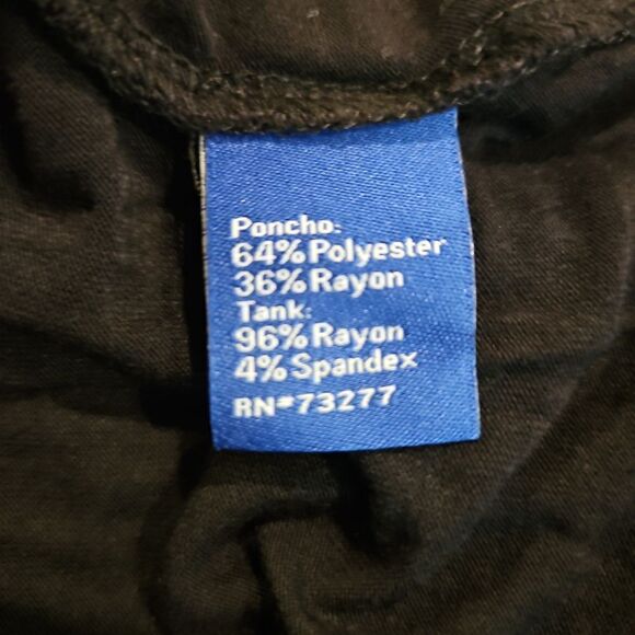 APT. 9 Poncho Layered Top Stretchy See Measurements - Picture 7 of 8